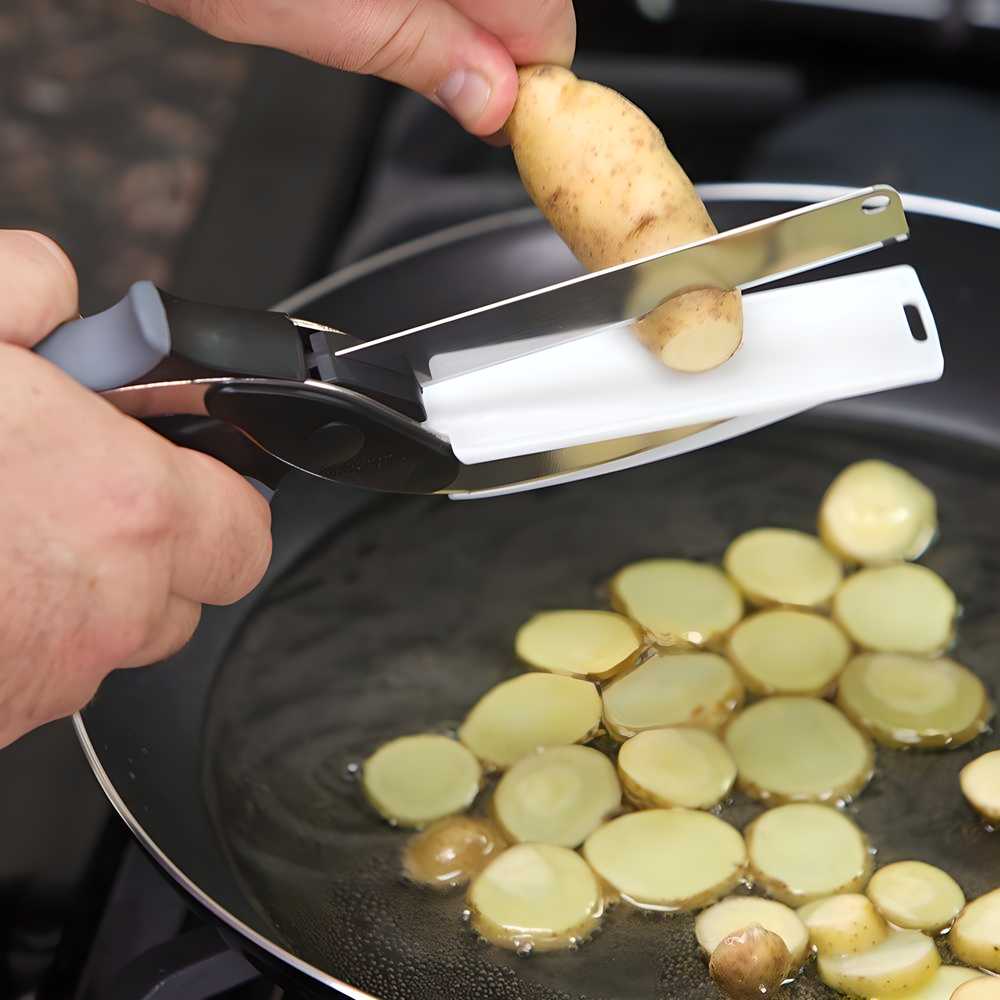 2-in-1 Steel Smart Clever Cutter | The Ultimate Kitchen Prep Tool