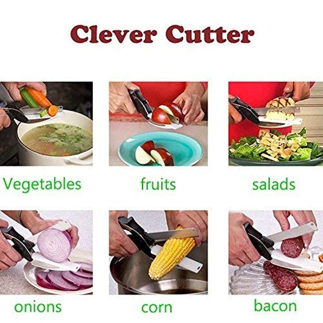2-in-1 Steel Smart Clever Cutter | The Ultimate Kitchen Prep Tool
