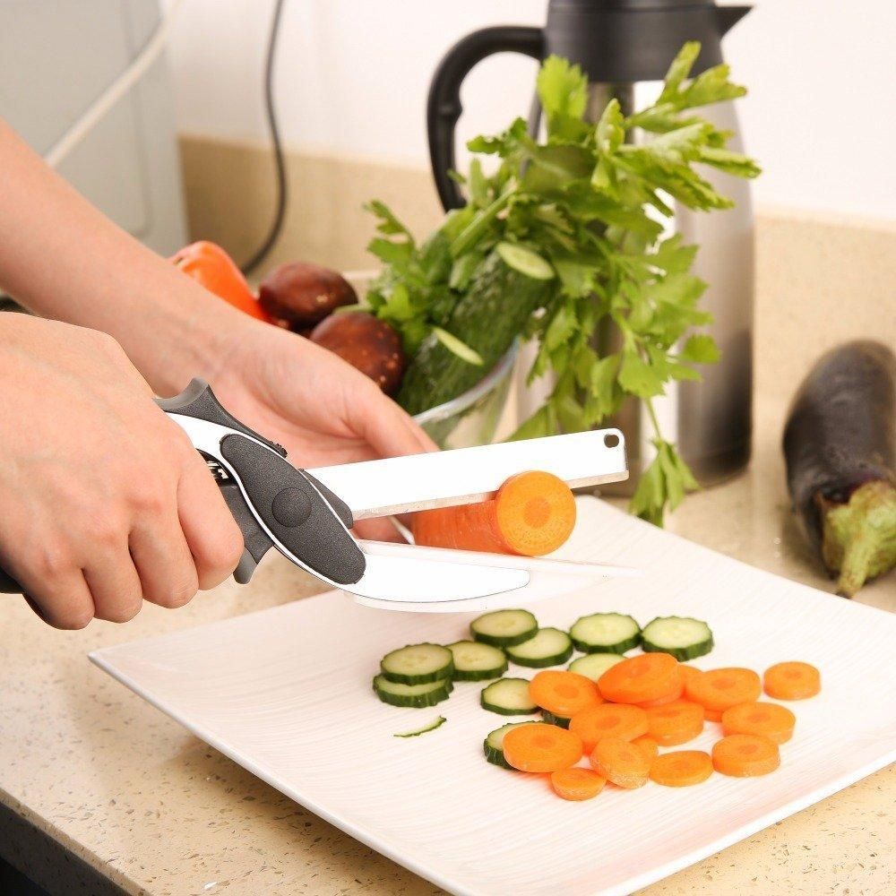 2-in-1 Steel Smart Clever Cutter | The Ultimate Kitchen Prep Tool