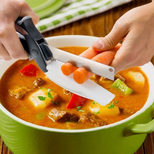 2-in-1 Steel Smart Clever Cutter | The Ultimate Kitchen Prep Tool